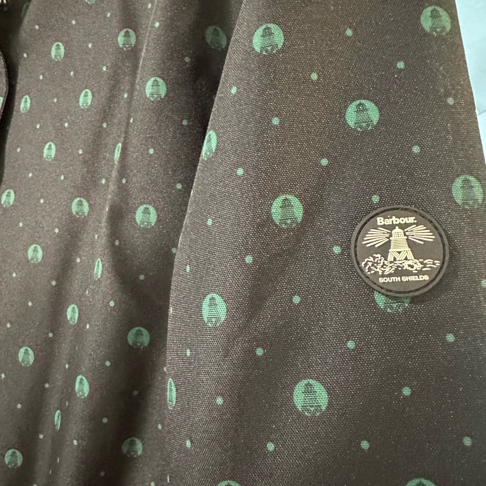 Stylish Navy with green accents Women's Coat - Picture 2 of 3